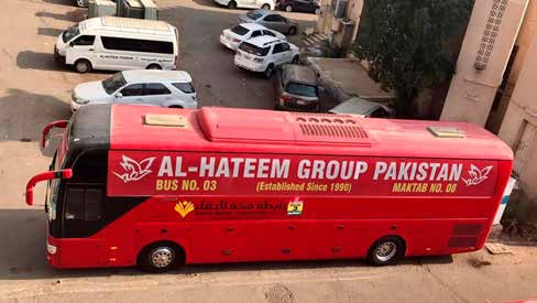 Al Hateem group transport, Pilgrimage transport, from the Al Hateem Hajj brochure
